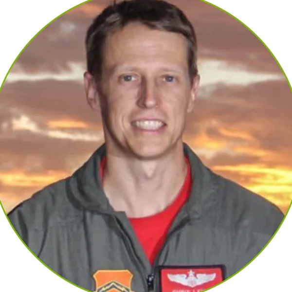 Chris Lehto in his flight suit